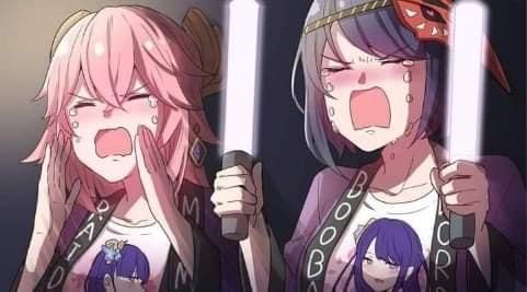 Genshin Impact Yae Kujou Sara Fan girling Raiden Ei.JPG